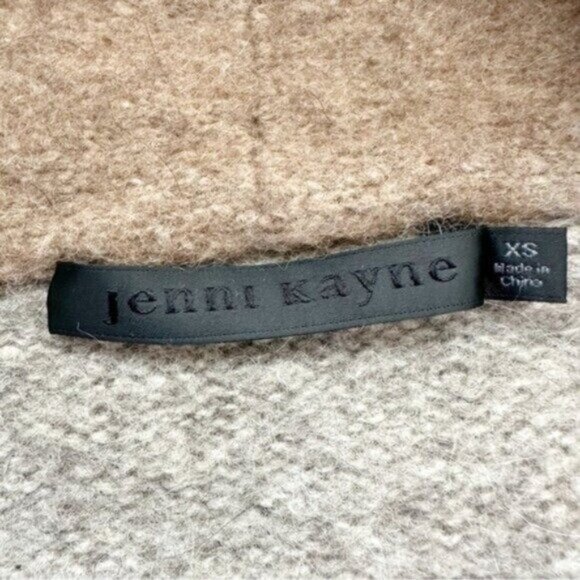 Jenni Kayne Yak Alpaca Wool Stone Stripe Long Cardigan Sweater Coat Size XS - Picture 10 of 12